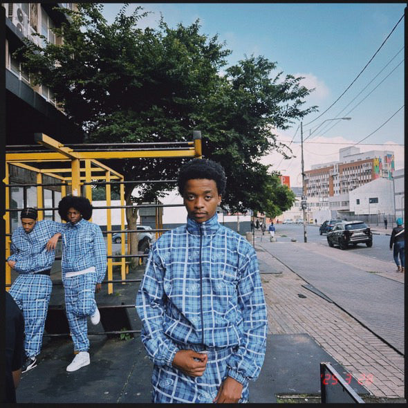 PLAID PATTERN TRACK JACKET[BLUE]