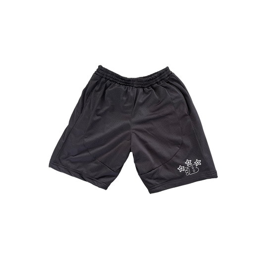 B STAR ESSENTIAL MESH SHORTS [BLACK]
