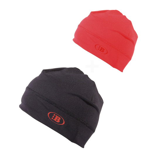 B LOGO SKULL CAP[BLACK ON RED/FLAME RED] *2 FOR 1 SPECIAL*
