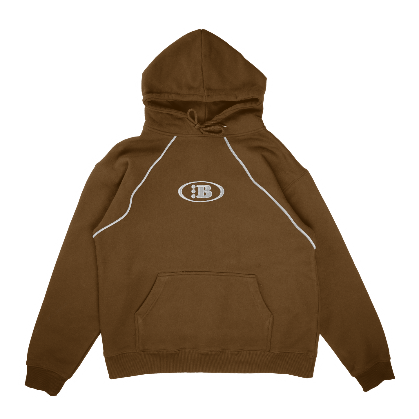 B LOGO STAPLE PIPING HOODIE[CHOCO BROWN]