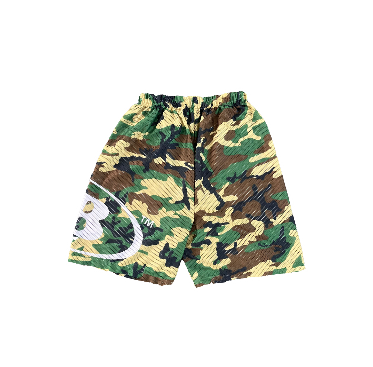 B ESSENTIAL MESH SHORTS [CAMO/WHITE]