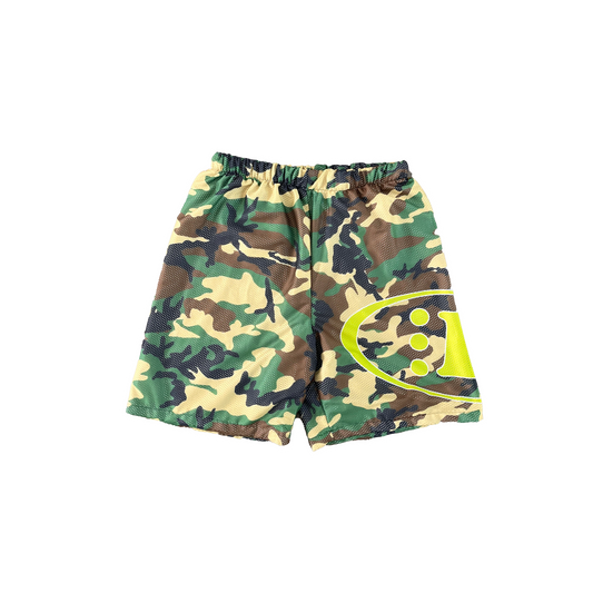 B ESSENTIAL MESH SHORTS [CAMO/GREEN]
