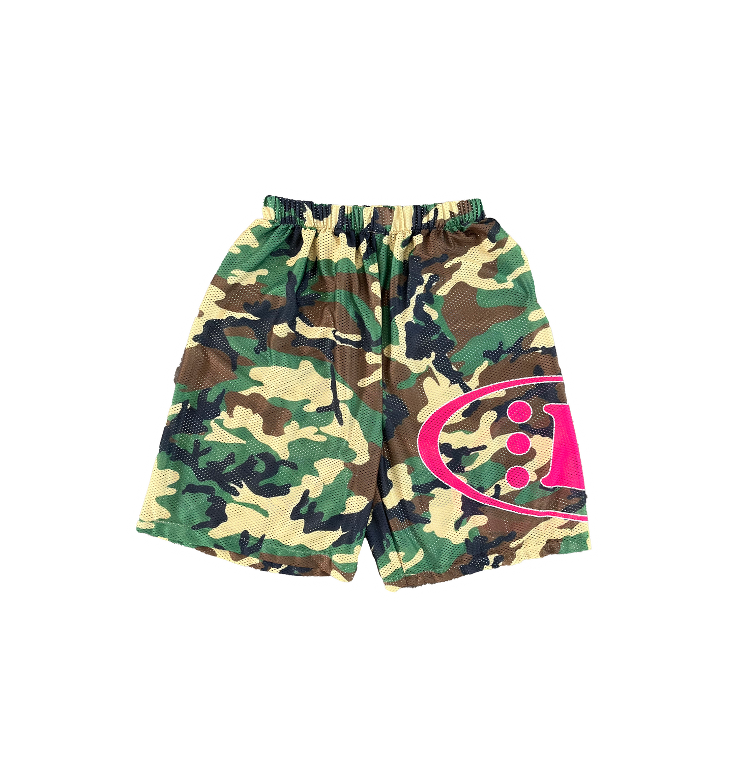 B ESSENTIAL MESH SHORTS [CAMO/PINK]