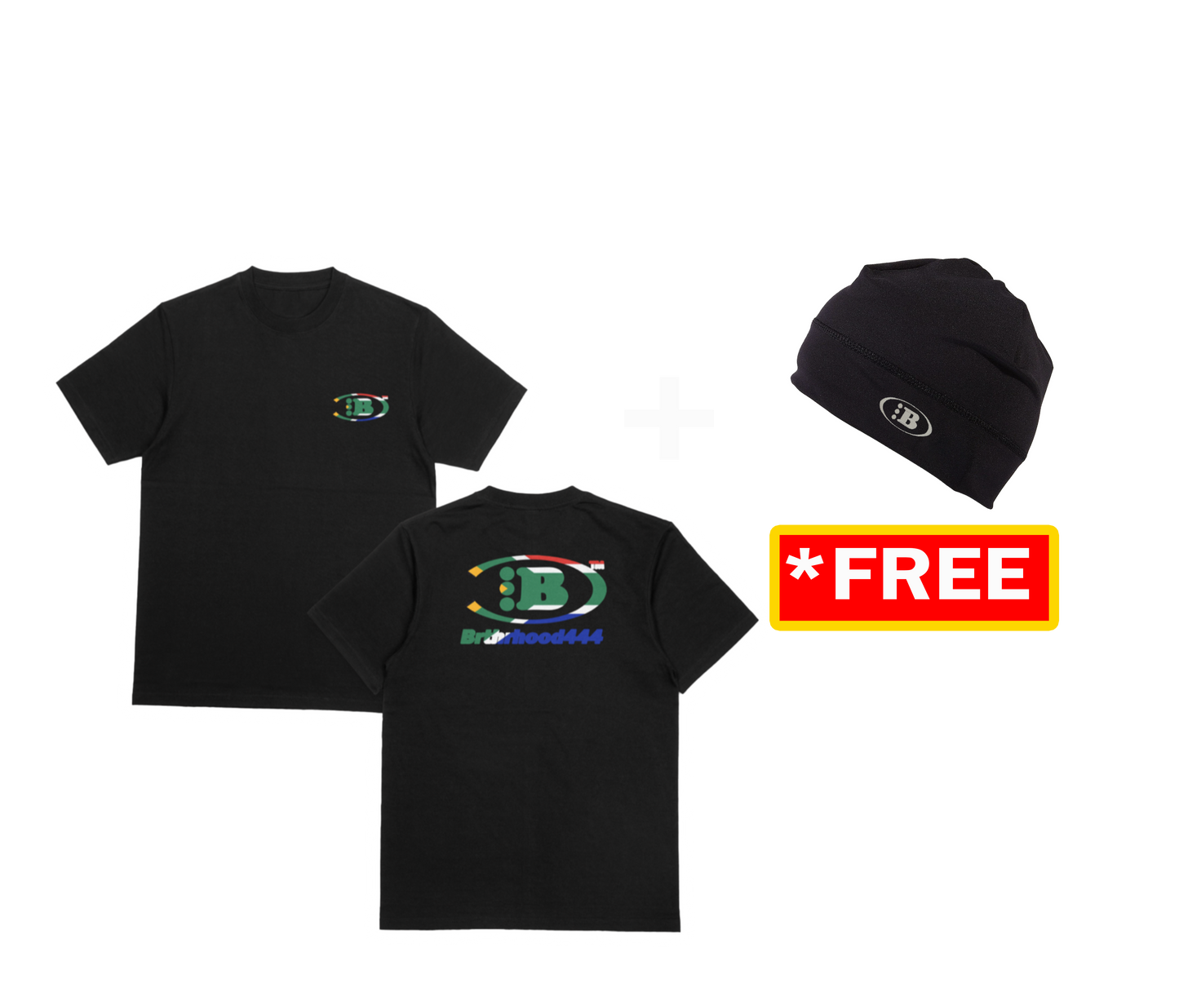 B LOGO STAPLE TEE COMBO [SA BLACK]