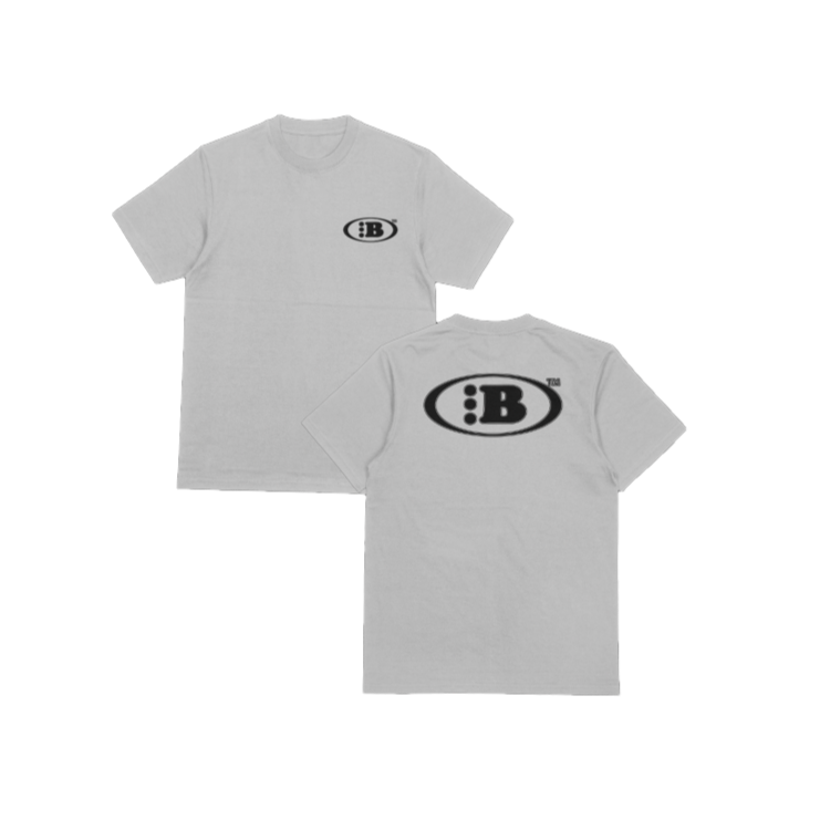 B LOGO HEAVYWEIGHT STAPLE TEE[WHITE/BLACK]