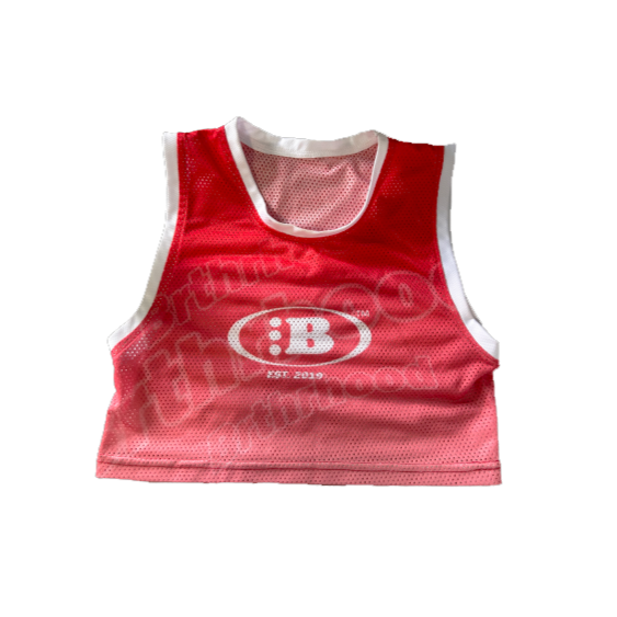 B LOGO WMNS MESH TOP[GRADIENT RED]