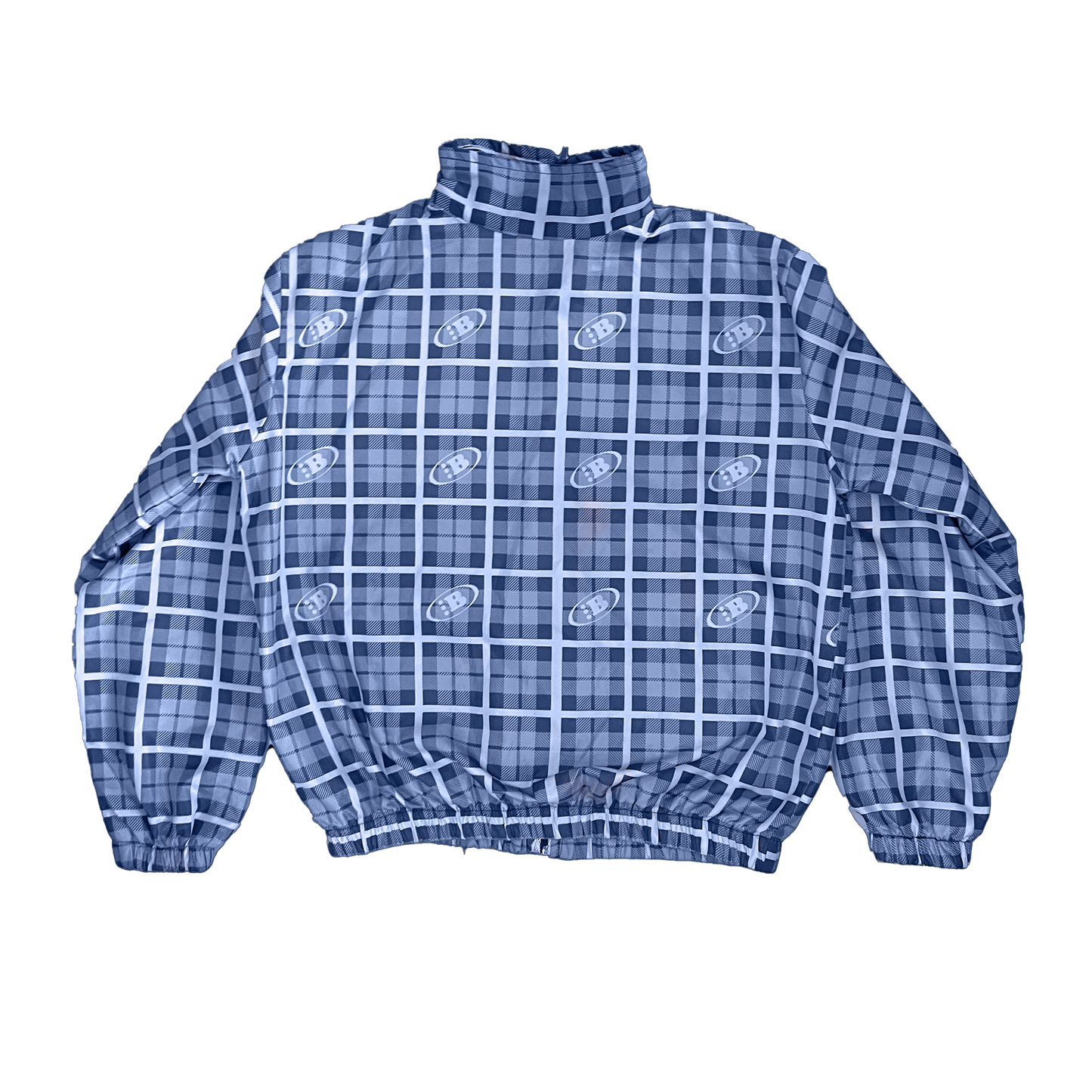 PLAID PATTERN TRACK JACKET[BLUE]
