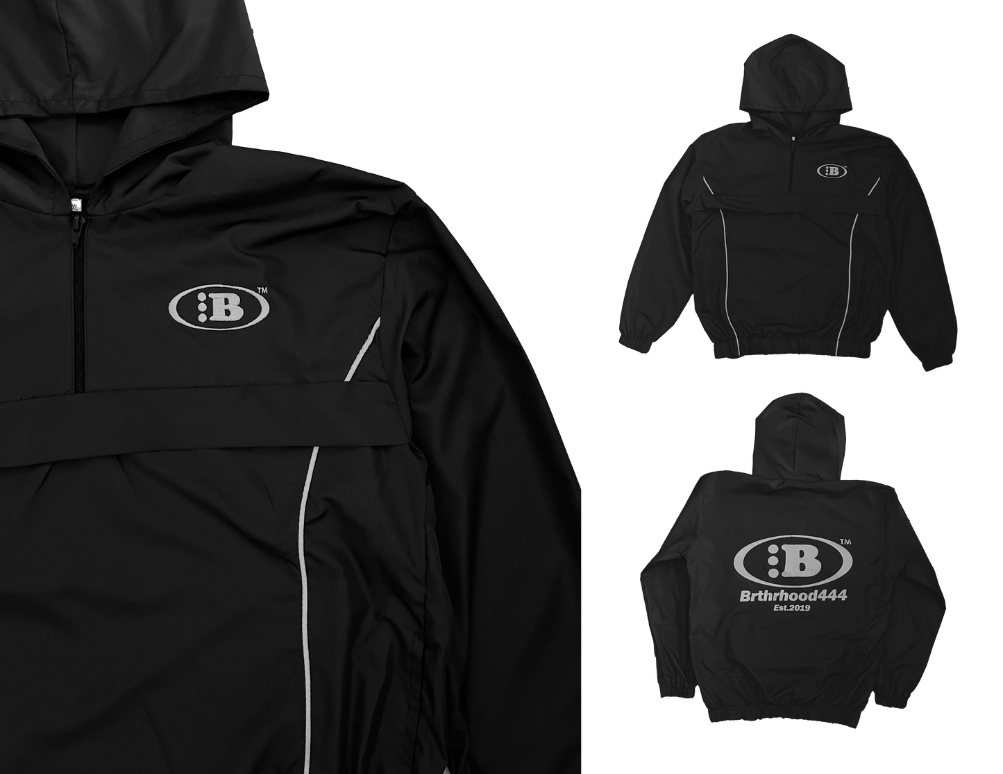 B LOGO SHELL JACKET[BLACK]