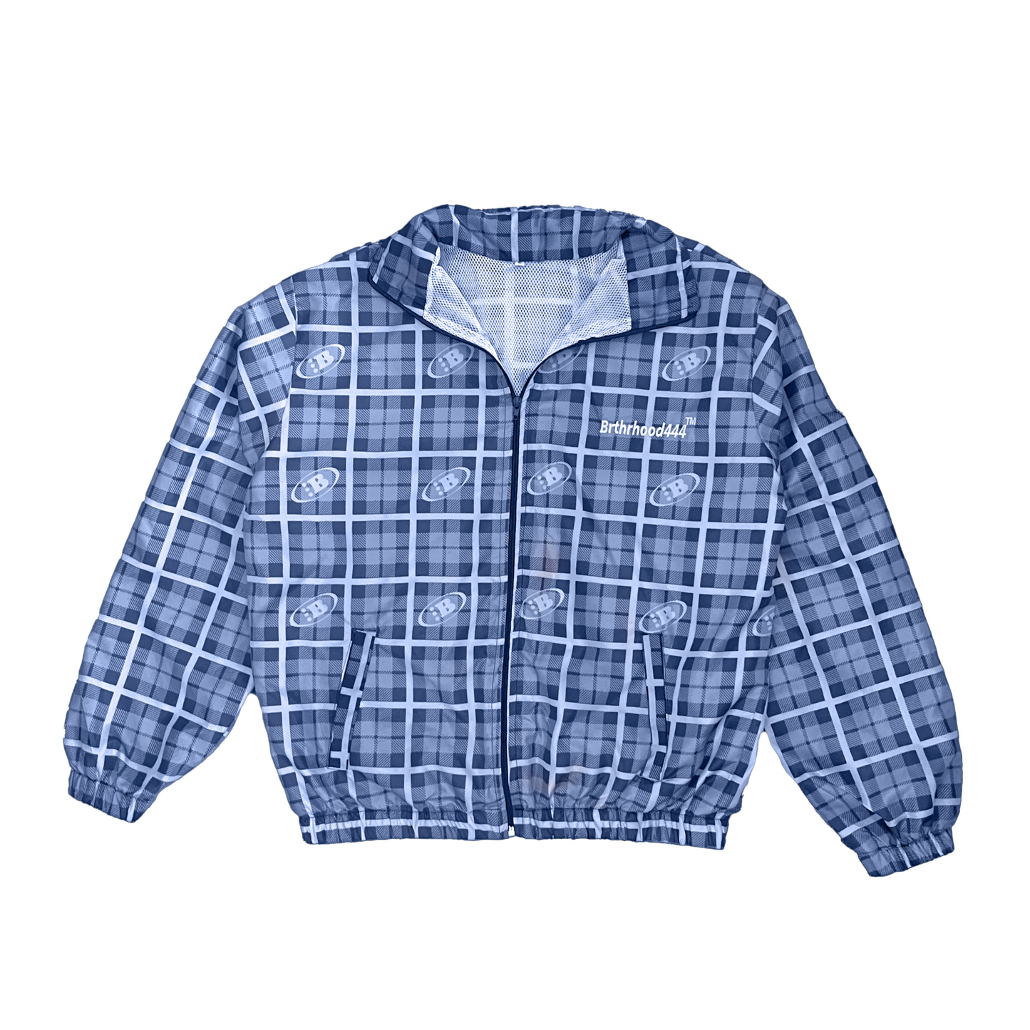 PLAID PATTERN TRACK JACKET[BLUE]